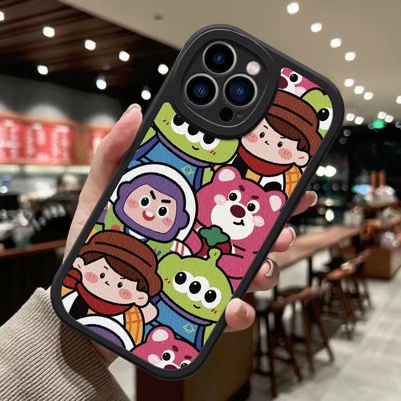 Stoy Story Winnie the Pooth SoftCase Apple IPhone 6S 7 8 Plus XR XS Max 11 12 13 14 Pro Max 14 PLUS Black Silicone Case Alien