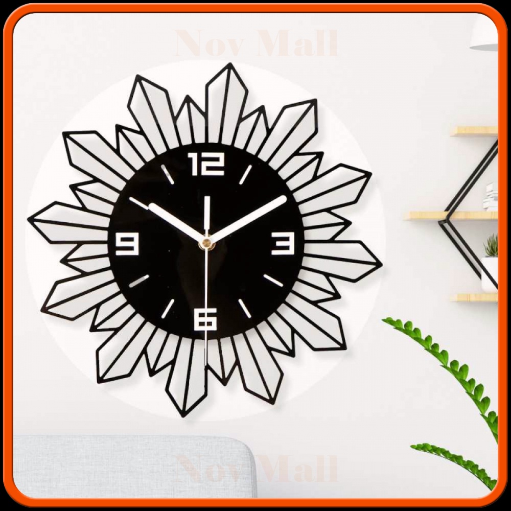 Jam Dinding Quartz Creative Design Geometric 30CM -JM754