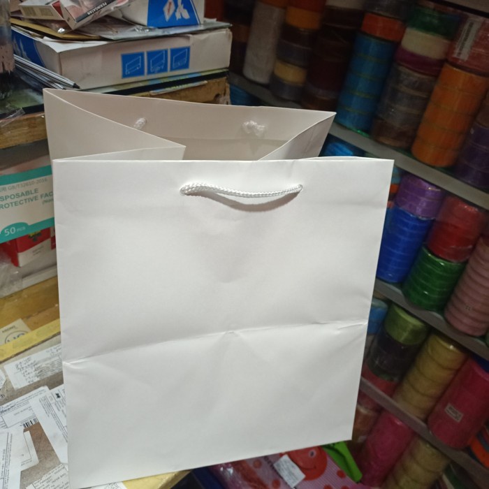 

⭐BISA COD⭐ paper bag nasi kotak putih 28 isi 12 pcs terlaris dan termurah bahan t