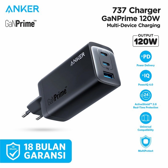 Anker Charger Wall Charger Anker 737 GaNPrime 120W - A2148