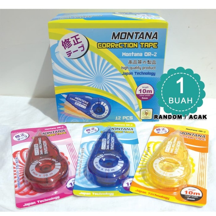 

DISKON SHOPEE/ Tip ex Motana 10 meter - Correction Tape fancy - Tipex Montana