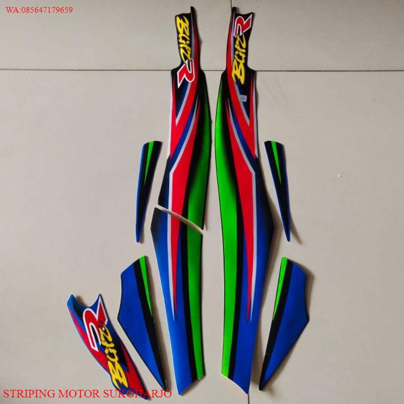 (ORI) Striping Kawasaki Blitz R BlitzR biru KUALITAS ORIGINAL MURAH