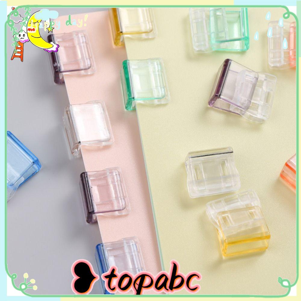 Top 20PCS Surat Kertas Klip Plastik Siswa Kreatif Permen Warna Tempat File Klem Multi-Fungsi Test Paper File Folder