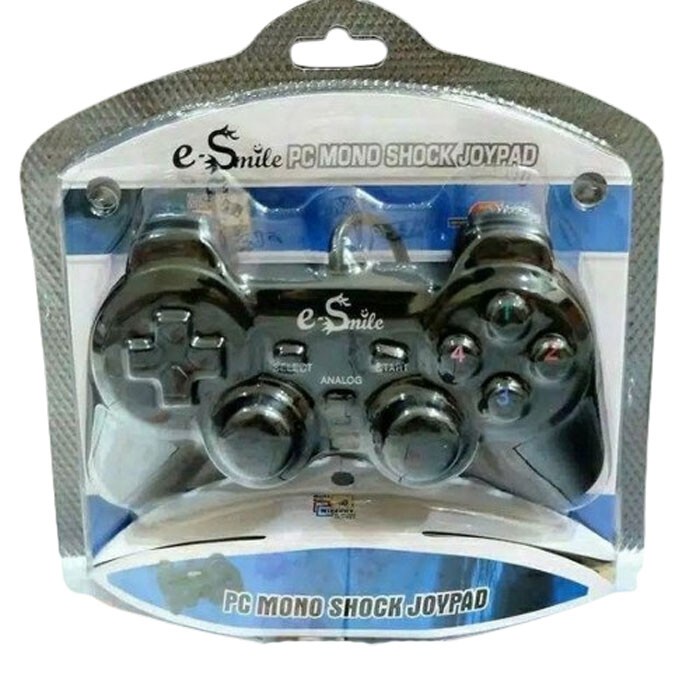 Esmile Gamepad Single Getar Hitam Game Pad