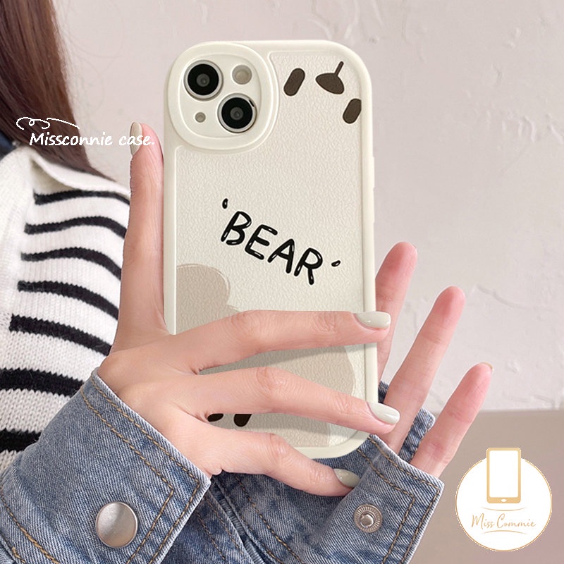 Samsung A12 A13 A14 5G A50 A04s A04 A32 A23 A50s A30s A53 A02s A03 A72 A22 A03s A52 A11 A10s A52s A31 A20 A71 A51 A73 A21s A33 A20s M32 Simple Kartun Beruang Lucu Soft Couple Case