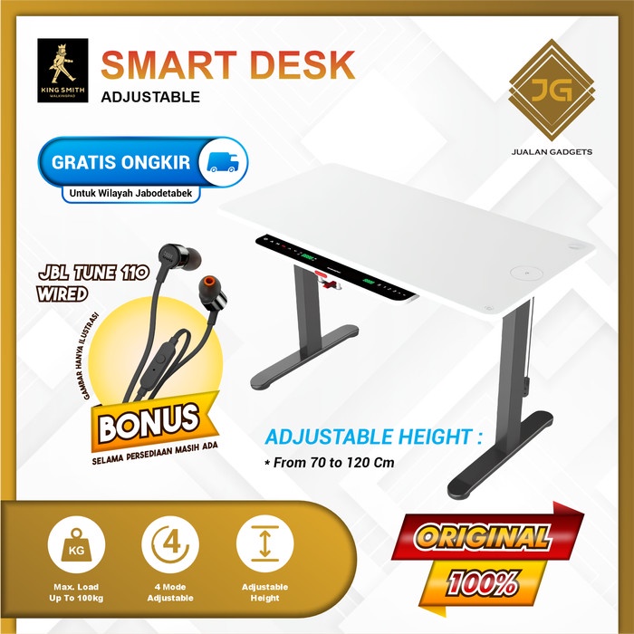 Kingsmith Adjustable Desk Smart Table Multifunctional Meja