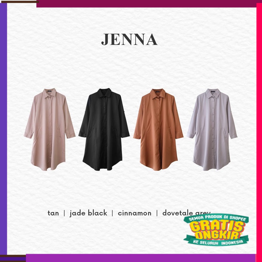 RAMADHAN SALE IDUL FITRI BIGISSIMO - JENNA POLYHAZEL TUNIK | ATASAN TUNIK JUMBO BIGSIZE OVERSIZE