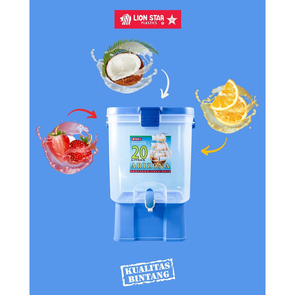 Termos Air Panas Arizona Drink Jar 20Liter D-26 Lion Star Jumbo Cooler Dispenser Es Dawet Murah Tutu
