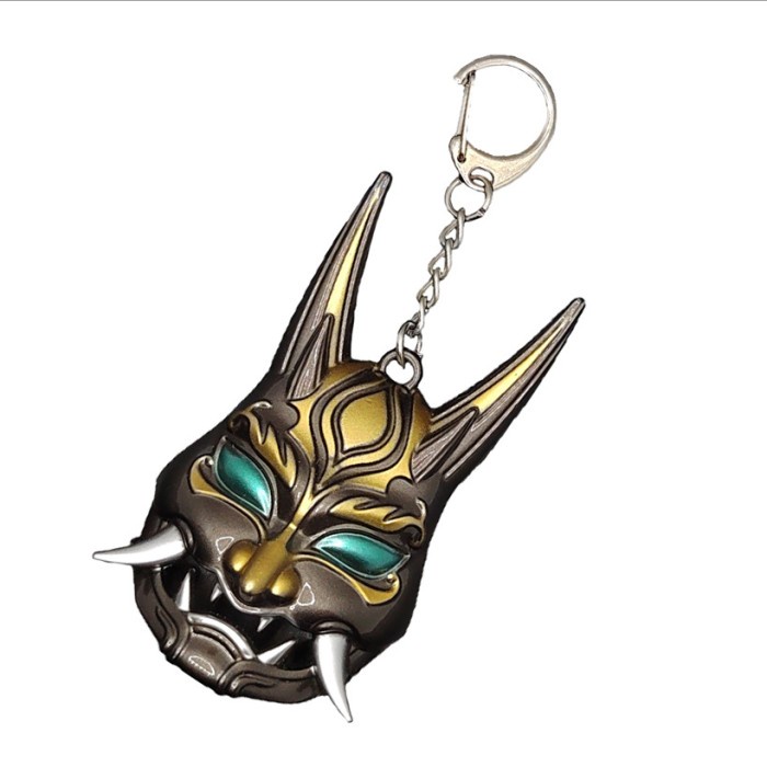 Xiao Mask Keychain Genshin Impact Accesories Gantungan Kunci Anime