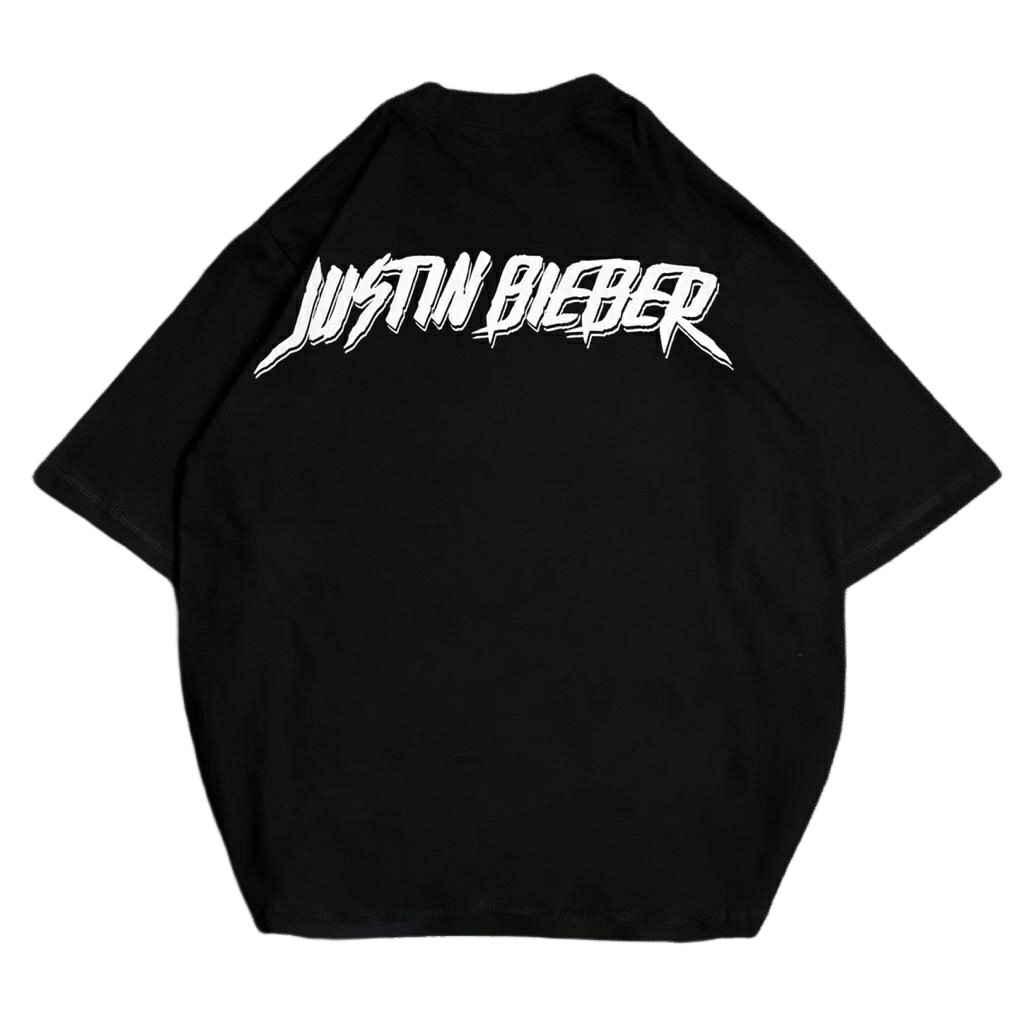 {oversize}BAJU KAOS Cotton Combed OVERSIZE Distro Motif &quot;justin bieber&quot;