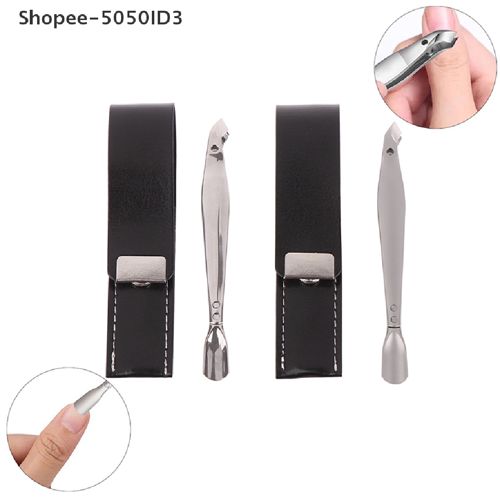 [HOT] Gunting Pemotong Kuku Stainless Steel 2ways Cuticle Nail Clipper Pedicure Tools [ID]