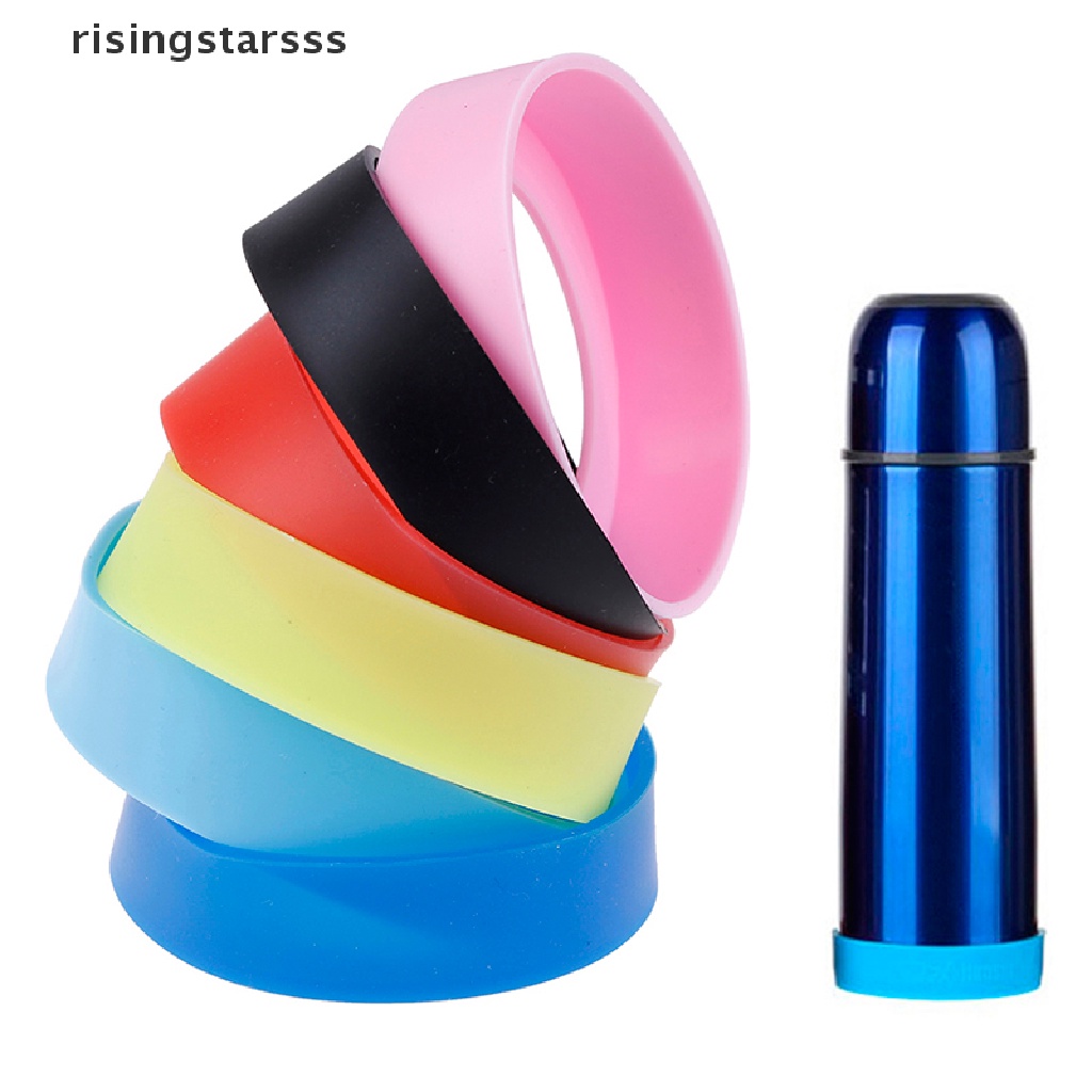 Rsid Span-new 6.5CM Outdoor Silikon Bulat Non Slip Botol Air Mug Cangkir Lengan Penutup Jelly