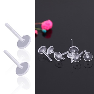 10 Pcs Invisible See through Anti-Alergi Earrings Resin Earrings Ear Bone Stud Anting Pria Wanita