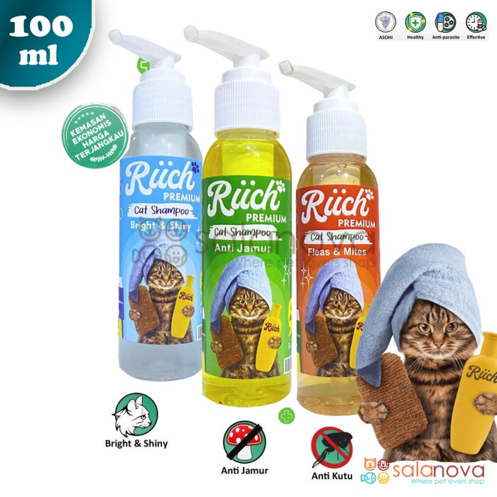 Rich Shampo Kucing Anti Kutu, Jamur 100ml