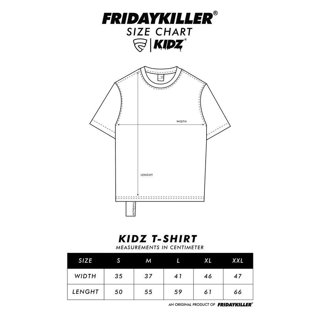 KAOS ANAK ANAK FRIDAY KILLER | RATTVIK KIDS BLACK WHITE