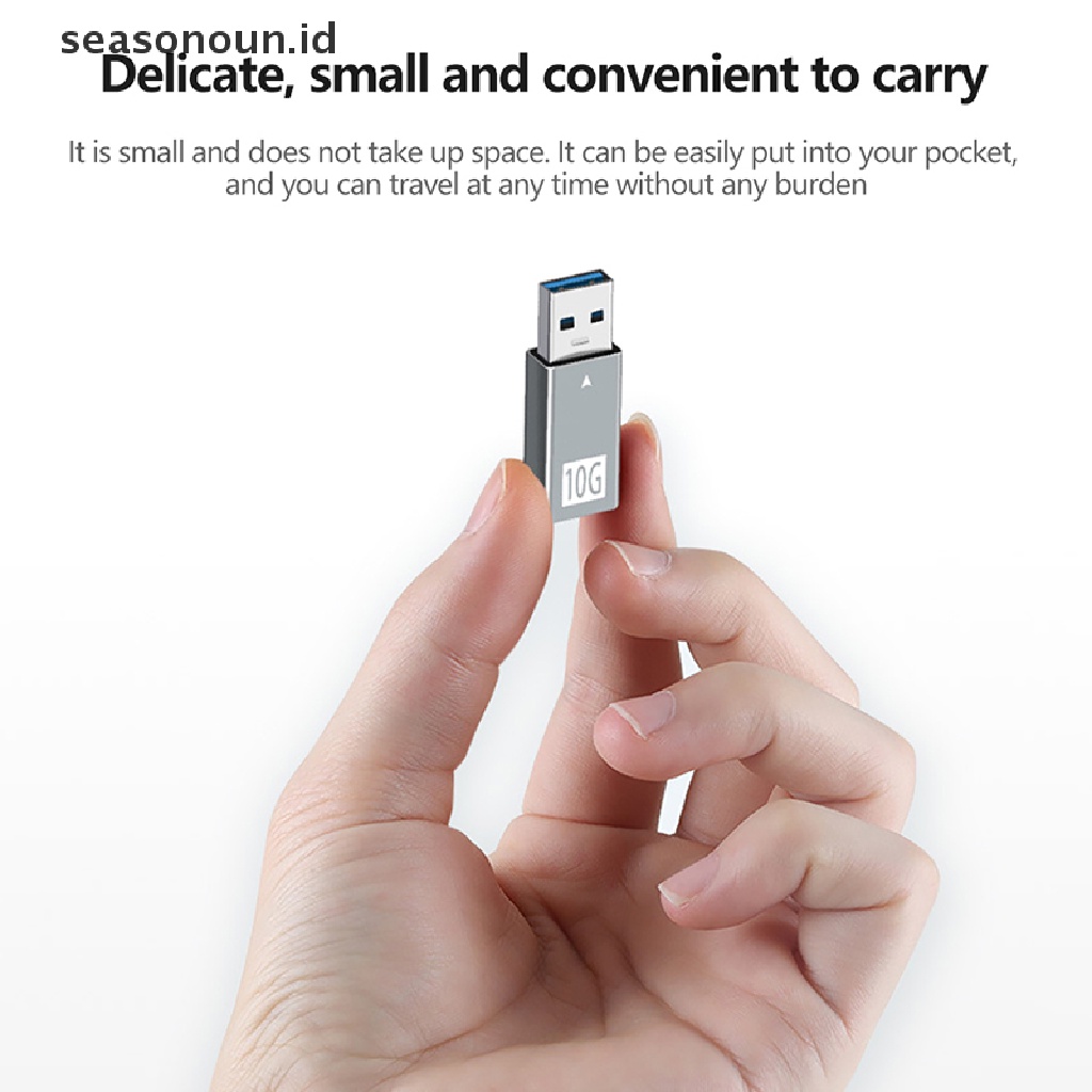 Seasonoun USB 3.1 Ke Tipe C Adapter Data Sync Converter Kabel Ekstensi 10Gbps Konverter Transfer Data Cepat Adapter Charge Telepon.