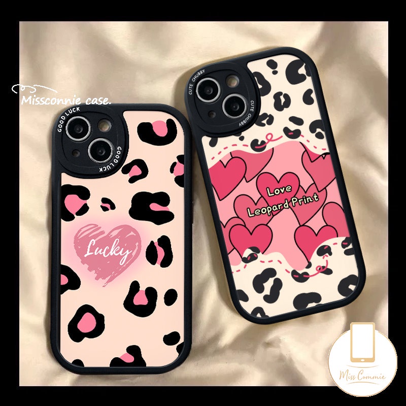 Casing Soft Couples Case Infinix Hot9 10 Play 10T 11 10s 11s Hot 10 Lite Smart5 6 Note8 Lucky Love Heart Fashion Motif Leopard Pasangan Soft Tpu Back Cover