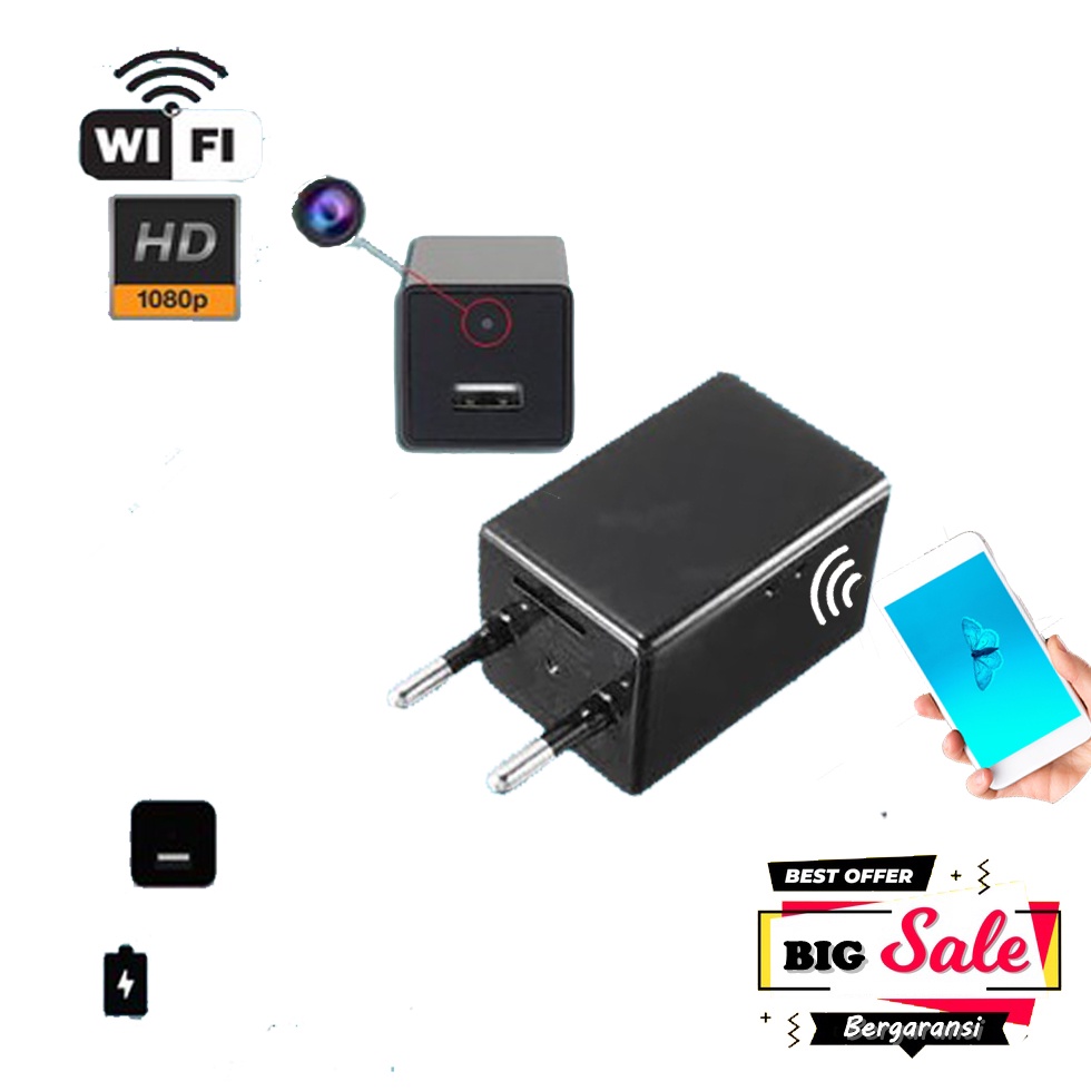 Spy Cam Adaptor / Charger Kamera Wifi  / CAMERA HIDDEN / Spycam Wifi / KAMERA PENGINTAI / SPY CAM / 