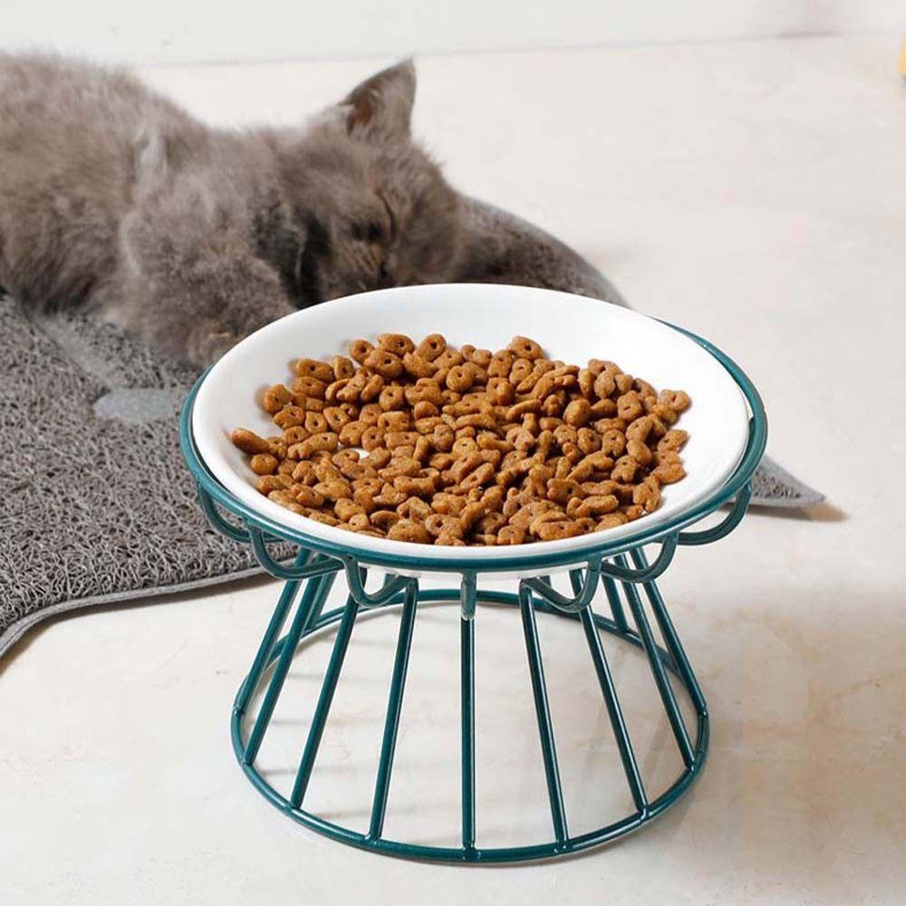 Nickolas1 Mangkuk Makanan Kucing Nordic Keramik Snack Piring Kaleng Tempat Makan Kucing Drinker Untuk Anjing Kucing Puppy Kitten Pet Feeder Bowl