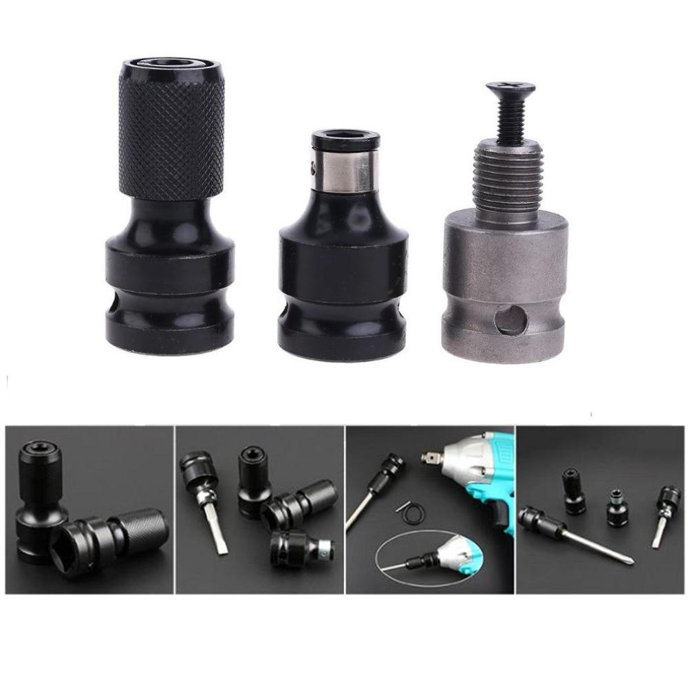 【 ELEGANT 】 Kunci Pas Socket Adapter Hex Square Spanner Set Quicker Release Mata Obeng Adaptor Kunci Pas Drill Chuck Converter