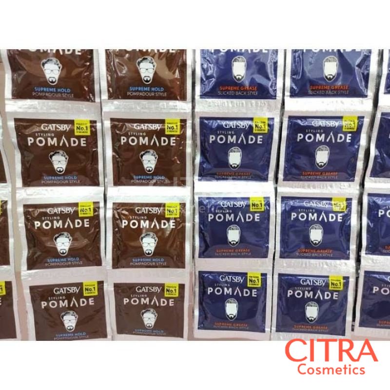 Citra Cosmetic - [1 Renceng / 1 Pack]Gatsby Slicked Back Style Styling Pomade paket Gatsby WG Minyak