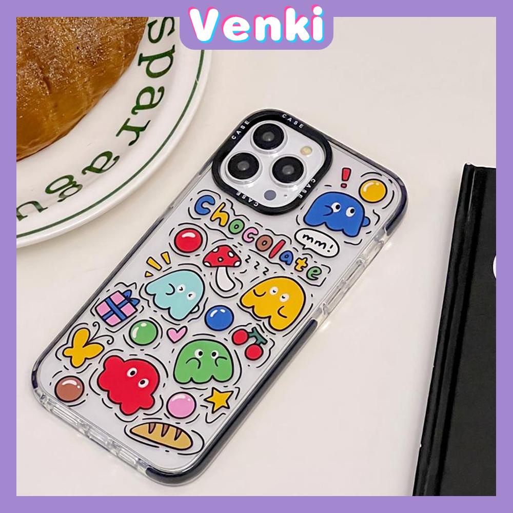 Case iPhone 11 Thicken Soft Silicone Big Hole Case Cute Graffiti Cartoon Ghost Camera Protection Shockproof Back Cover Compatible for iPhone 14 13 12 11 Pro Max 7 8 Plus X XR XS