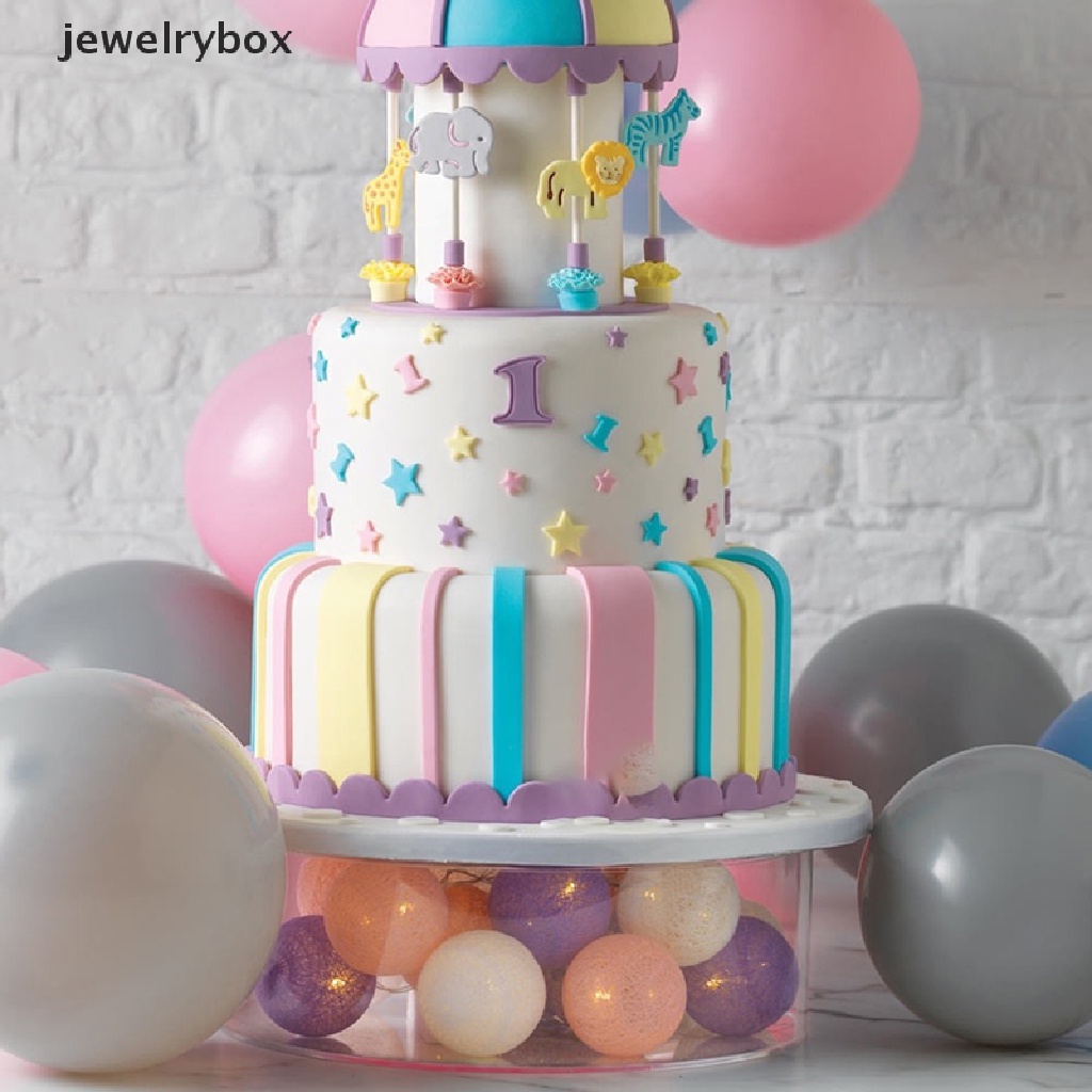 [jewelrybox] Cake Stand Cake Tillers Akrilik Bening Dapat Diisi Dekorasi Untuk Baking Tools Boutique