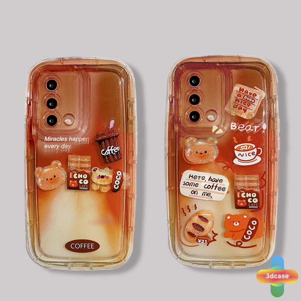 Case HP OPPO A57 A57S A57E A55 A7 A5 A9 A17 A17K A31 A53 A33 2020 A15 A54 A5S A3S A76 A96 A16 A95 A77S A12 A12S A1K A16E A16K A54S Reno 7 7Z 8Z 5 4 6 8 5F 5K 4F 4 5 06 Lite A74 A15S A52 A11K A92 A35 A36 A11 Gradual Cartoon Coffee Bear Soft Case