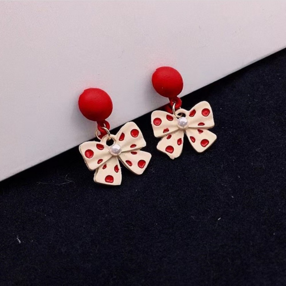 Non Tindik Cat Merah Putih Geometris Ikatan Simpul Klip Anting Lucu Sederhana Telinga Manset Wanita Hadiah Ulang Tahun