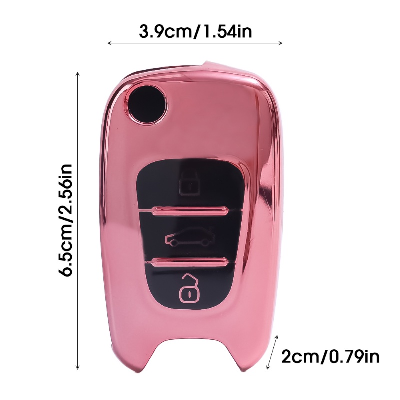 Case Pelindung Kunci Mobil Rumah Kunci Anti Gores TPU Lembut Car Key Case Cover Anti Noda Minyak Waterproof Key Shell Cover Portable Full Coverage Key Box Untuk Model Hyundai