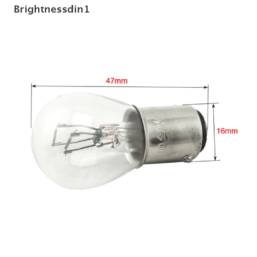 [Brightnessdin1] 2pcs/set 1157bay15d 21/5W Mobil Mundur Cadangan Stop Rem Ekor Lampu Bohlam Butik Kuning