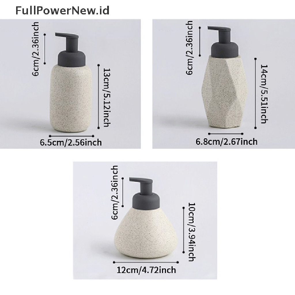 Power Dispenser Sabun Busa Cair Keramik Portable Pump Bottle Aksesoris Kamar Mandi ID