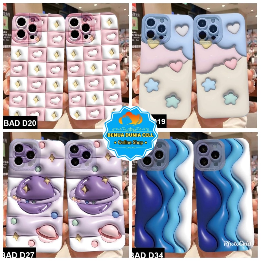 FOR APPLE X XR XS XS MAX SOFTCASE MOTIF AKSEN 3D - BDC