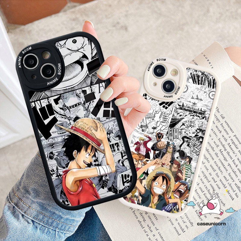 Case Motif Kartun Anime One Piece Redmi 10a1 12C 9 10C K40s 9A 10A 9C 9T Note10 11 10s 11s 10Pro 8 9 9Pro 9s 11Pro+8Pro POCO X3 NFC Pro M3 F4 Mi 12 11 Lite 11T Soft Cover Luffy Lucu