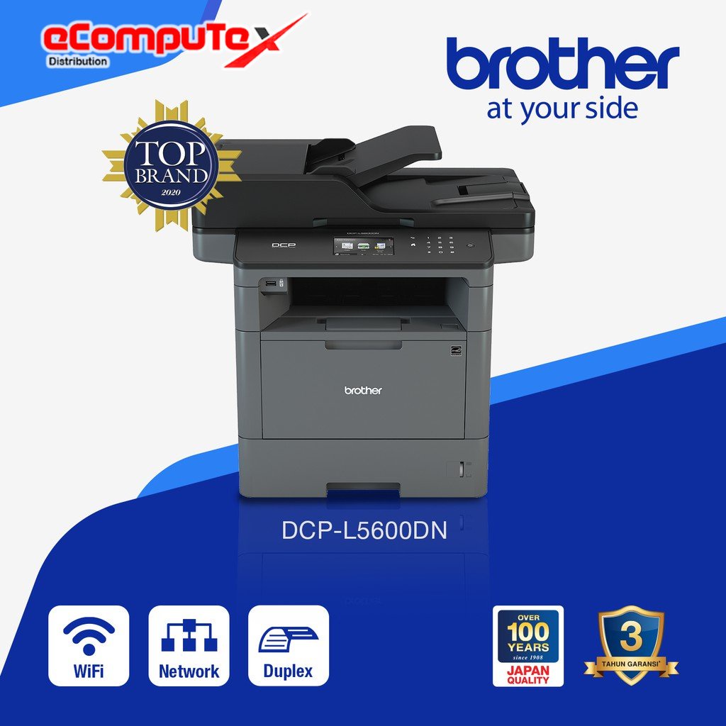 PRINTER BROTHER DCP-L5600DN / L 5600DN LASER MONO MULTIFUNGSI DUPLEX WIRELES RESMI