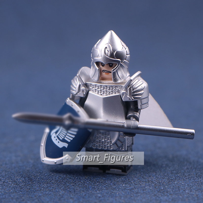 Lord of The Rings Minifigure Swan Knights Phalanx Commander Spear Guard Pedang Penjaga Boneka Mini Rakitan Blok Bangunan Mainan