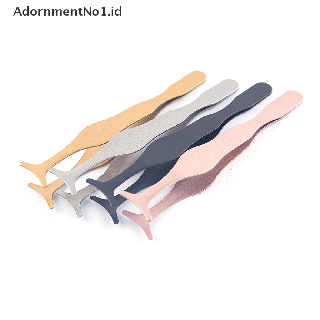 [AdornmentNo1] Pinset Bulu Mata Palsu Tubuh Lurus Stainless Steel Fake Eye Lash Aplicator [ID]