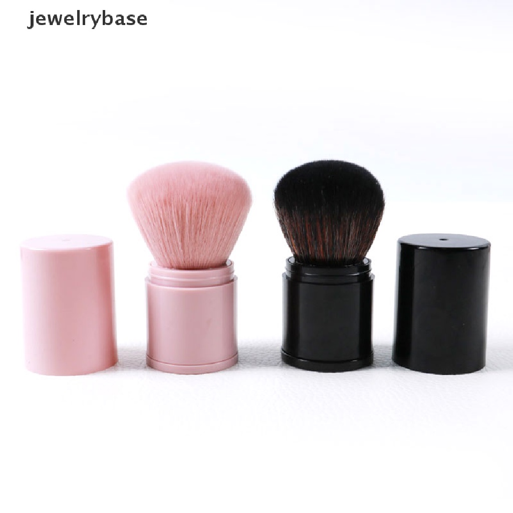 [jewelrybase] Kuas Makeup Yang Dapat Ditarik Satu Kuas Bedak Besar Blush Dengan Tutup Full Set Make Up Butik