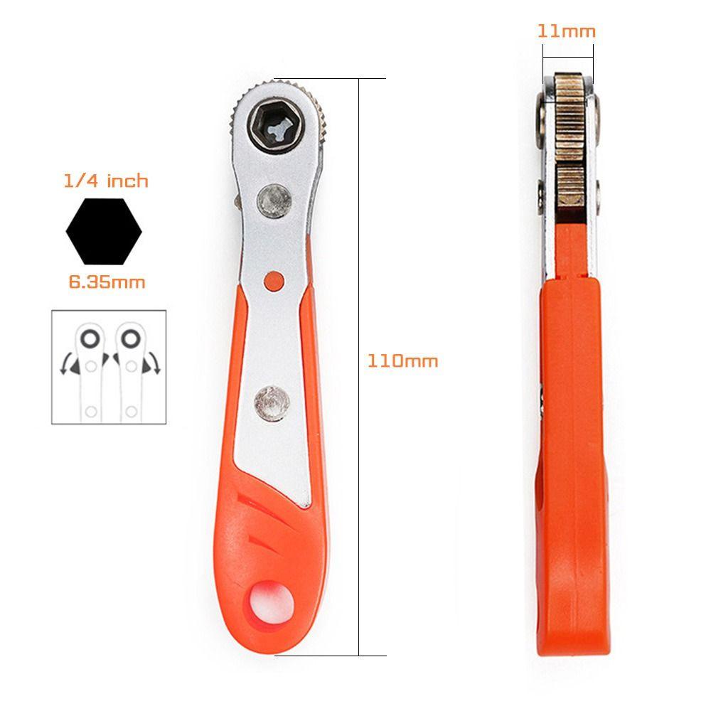 Populer Hexagon Ratchet Spanner Household Socket Tools Mata Bor Kunci Pas Perbaikan
