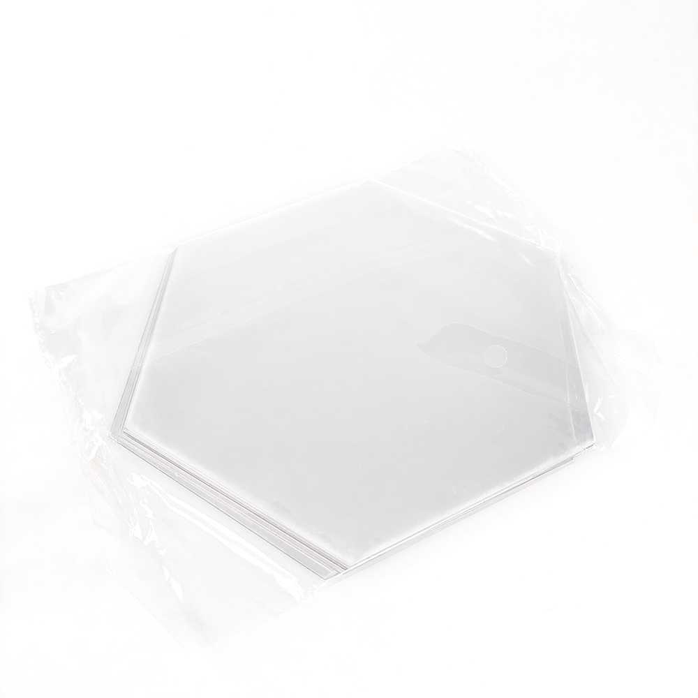 (BISA COD) FTIHSHP Stiker Dekorasi Dinding Hexagon Mirror Acrylic 7 PCS