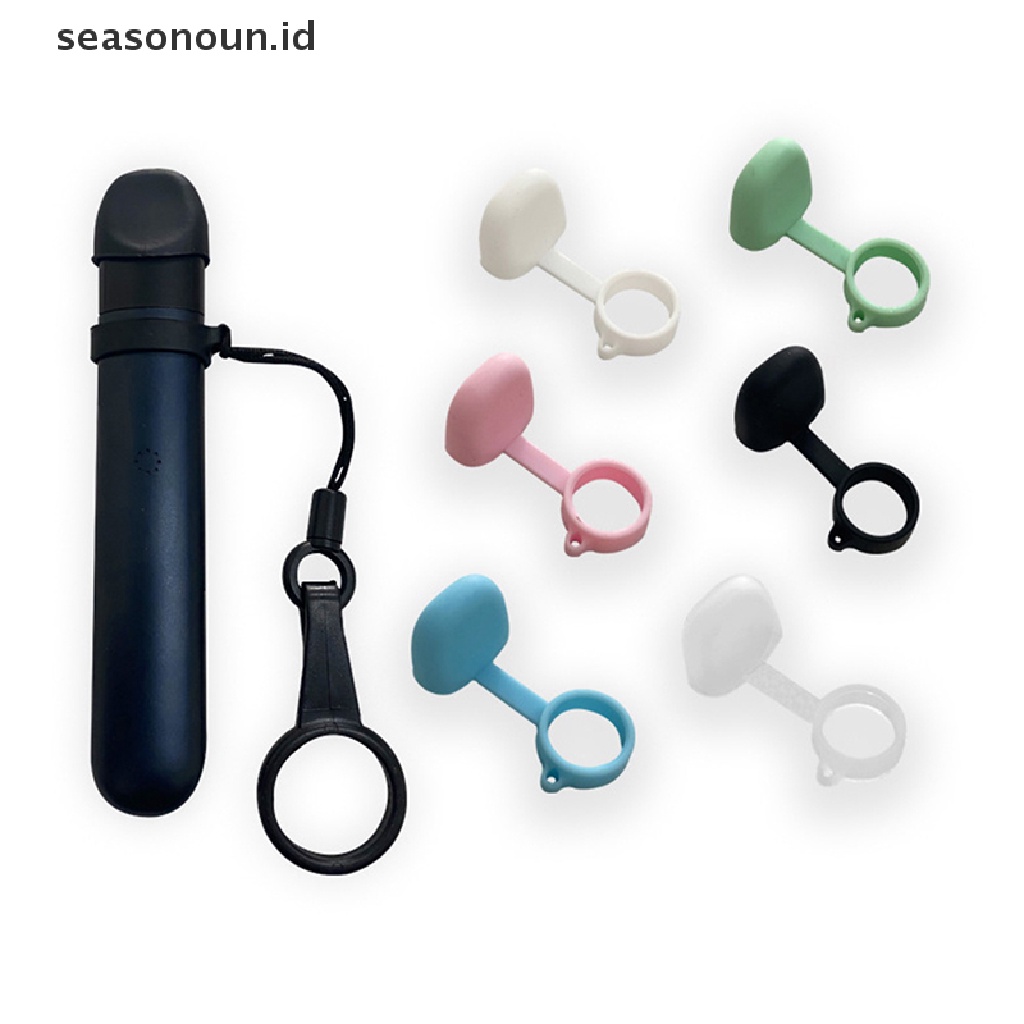 Seasonoun 10PCS Silicone Case Cap Cincin Gantung Anti Air Anti-Drop Dan Tali Gantung Berlaku Untuk Santai Silikon Pelindung Lengan Debu Topi Gantung Rantai.