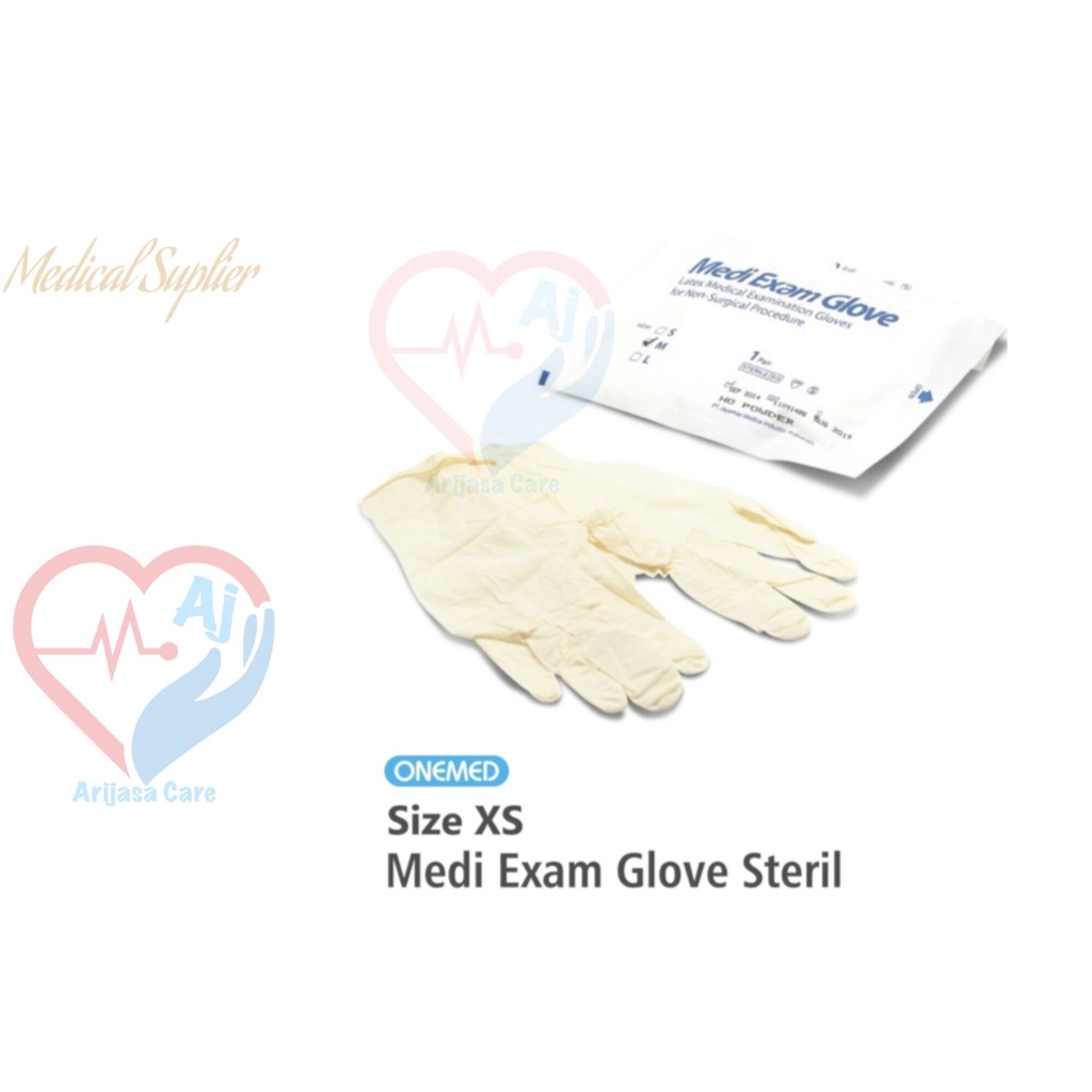 HANDSCOON STERIL MEDI EXAM ukuran M PER PASANG APM COD