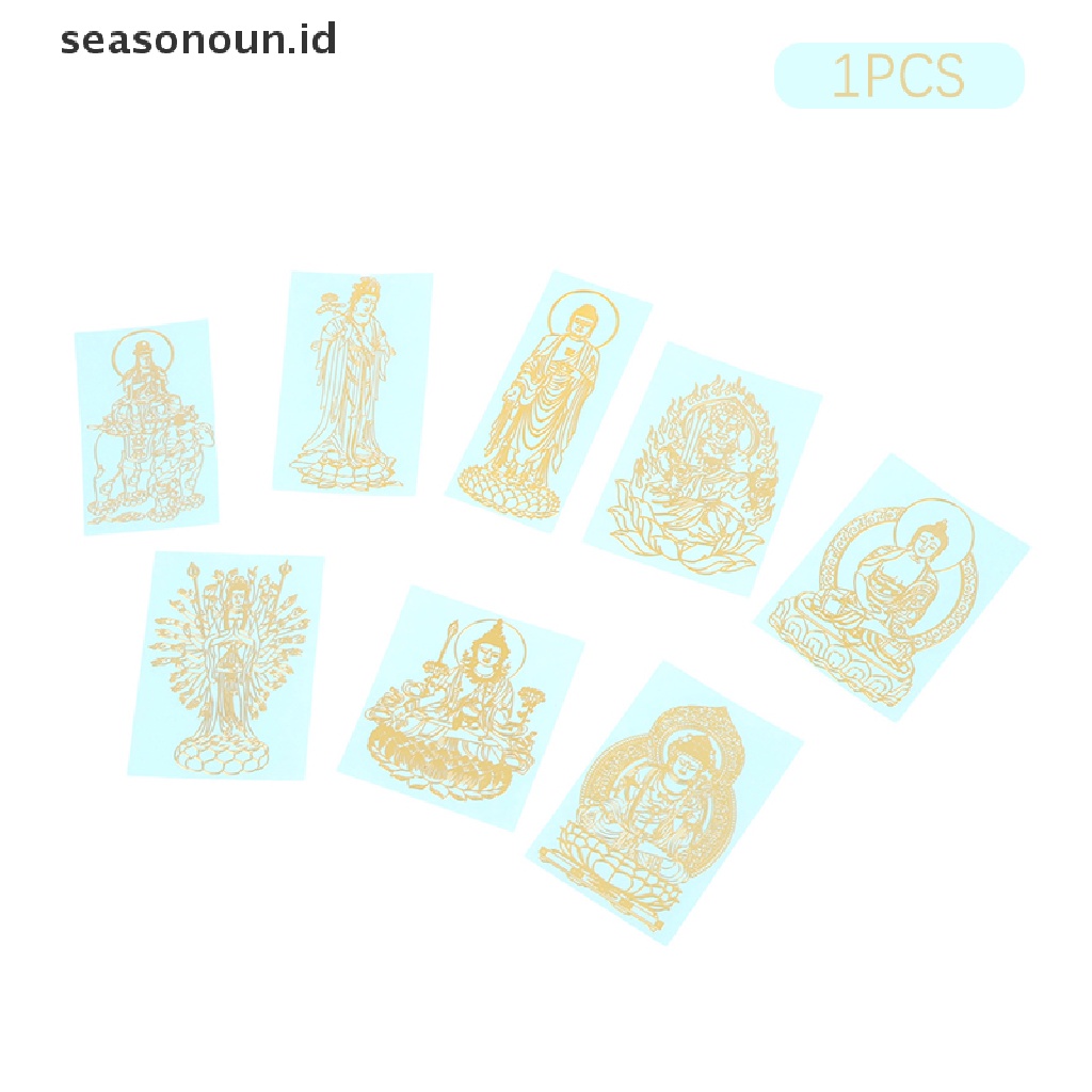 Seasonoun Thailand Buddha Sembunyikan Wajah Dan Nana Stiker Metal Decal Untuk Hp Mobil Laptop Tablet Skateboard.