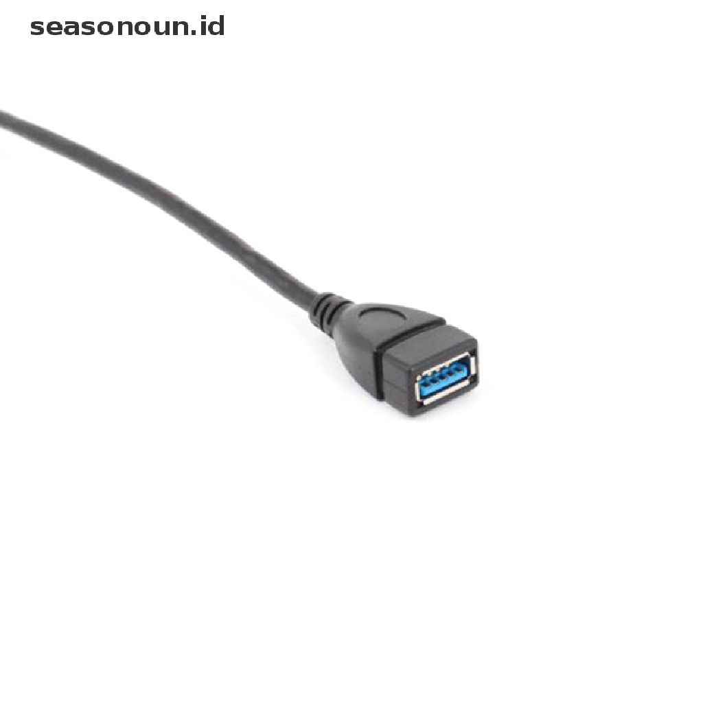 Seasonoun Kabel Ekstensi USB 3.0 Atas Bawah Kiri Kanan Sudut 90derajat Male To Female Speed Kabel Data Komputer Laptop Sambung Kartu Jaringan U Disk.