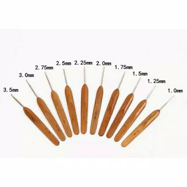 Crochet Hook Hakpen Lace Kayu - Satuan