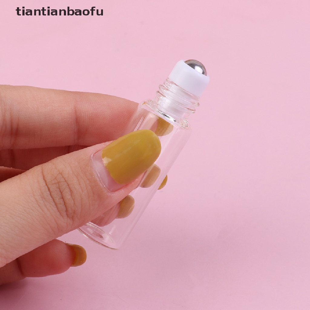 [tiantianbaofu] 1per2x3 /5/10ml Kaca Roll On Roller Kosong Botol Bola Butik Perjalanan