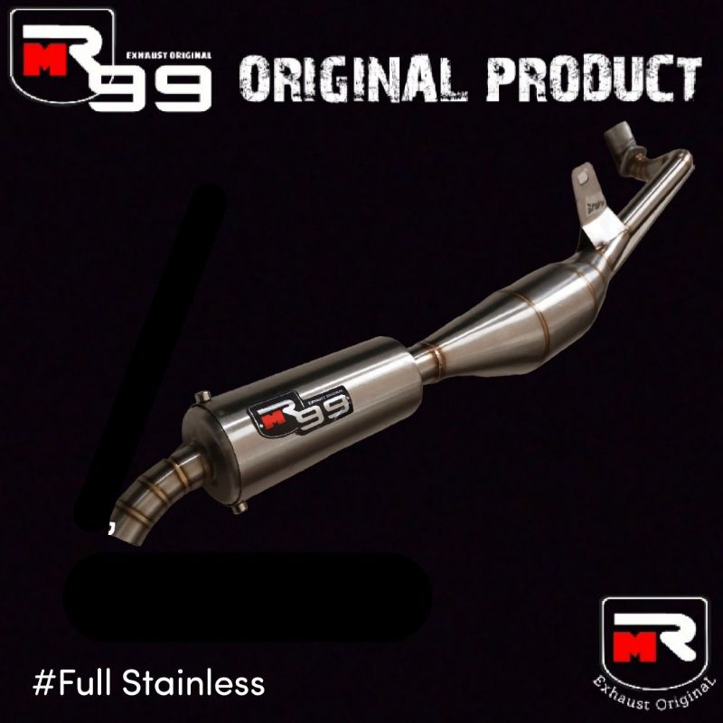 Knalpot Racing BRAVO RC100 - 80 Full Stainless MR99 ORIGINAL