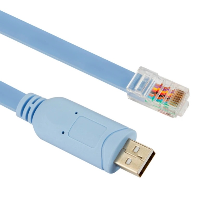 Zzz Kabel Konsol USB Fleksibel Untuk H3C Router Rollover Console Wire USB to RJ45 Console Cable Kawat Kabel Tahan Aus