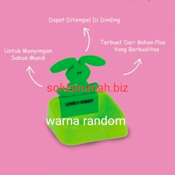 TEMPAT SABUN KELINCI MASPION TEMPEL PVC PLASTIK plastic RABBIT SOAP BATANG AN