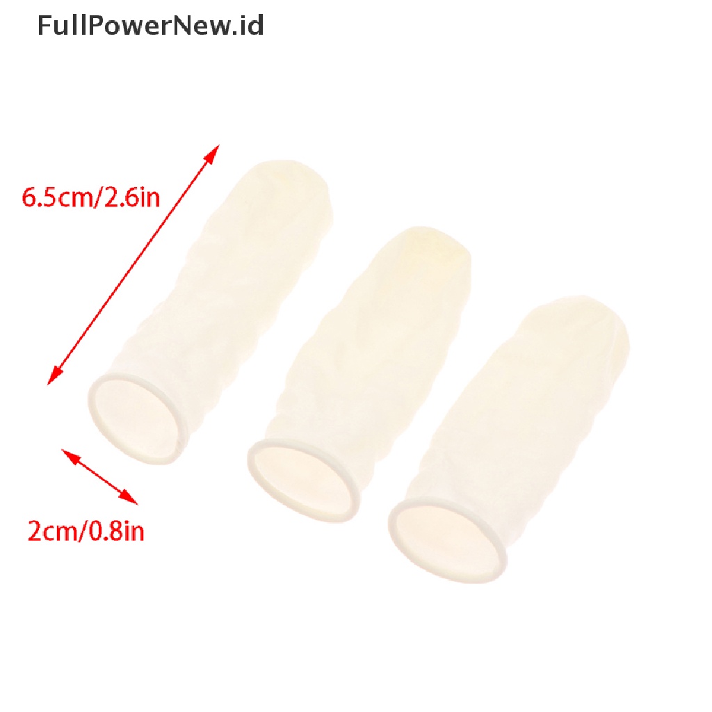 Power100/200/300pc Sarung Tangan Jari Latex Plastik Manicure Tools Nail Salon Hand Protect ID